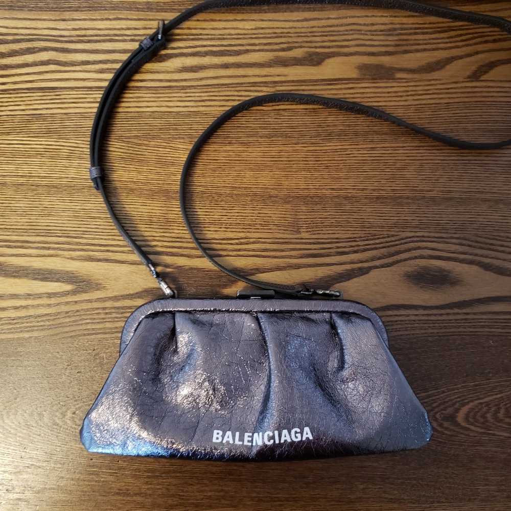 Balenciaga Cloud XS Metallic Leather Clutch - Picture 2 of 6